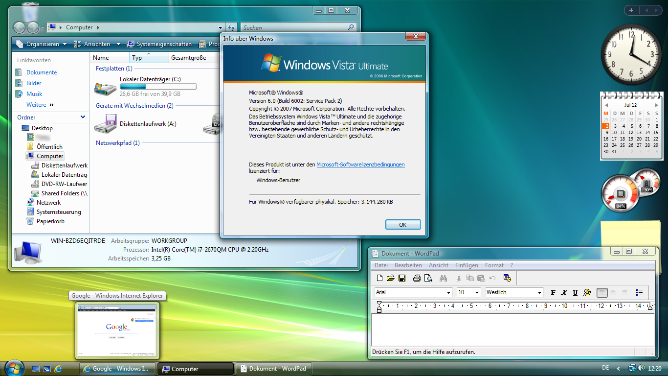 Bild zur Frage: Welche Windows-NT-Version ist Windows Vista?
