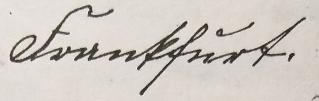 Bild zur Frage: Alte deutsche Schreibschrift: Was ist der zweite Buchstabe?