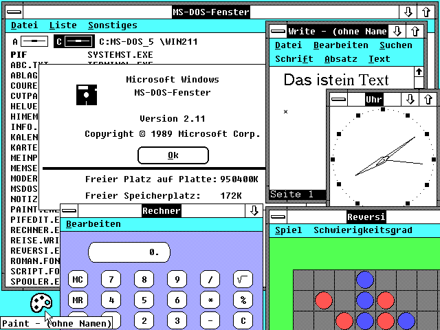 Bild zur Frage: Was war das Besondere an Windows 2.x?