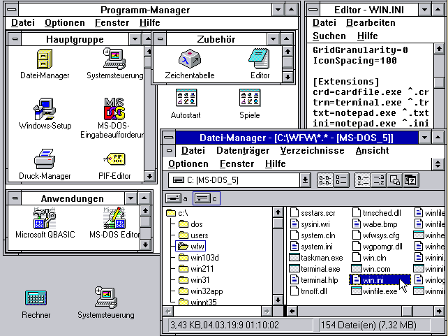 Bild zur Frage: Was war das Besondere an Windows 3.1?