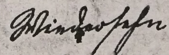 Bild zur Frage: Alte deutsche Schreibschrift: Was ist der vorletzte Buchstabe?